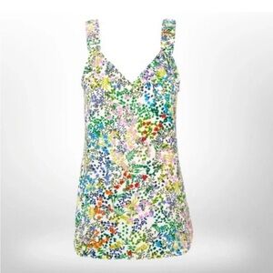 Floral Sleeveless Blouse - M (fit on the large side)